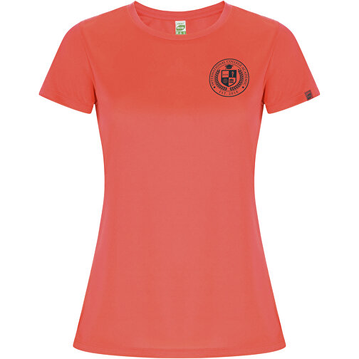Imola Sport T-Shirt Für Damen , fluor coral, Interlock Strick 50% Recyceltes Polyester, 50% Polyester, 135 g/m2, S, , Bild 2