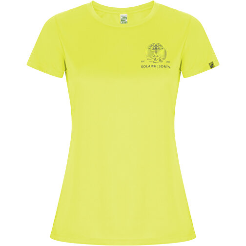 Imola Sport T-Shirt Für Damen , fluor yellow, Interlock Strick 47% Recyceltes Polyester, 53% Polyester, 135 g/m2, S, , Bild 2