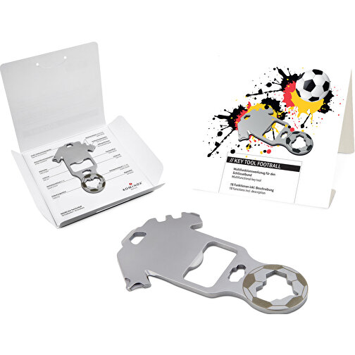 ROMINOX® Key Tool Football (18 fonctions) dans une pochette à motif Allemagne Fan de foot, Image 1