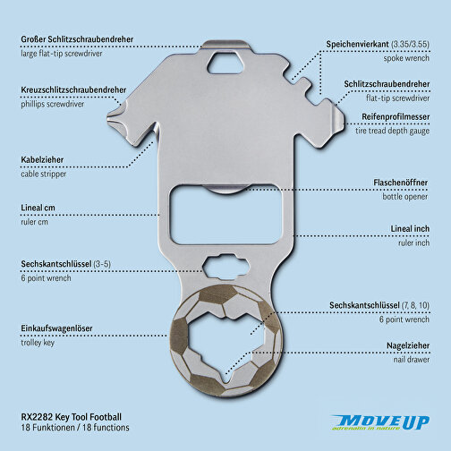 ROMINOX® Key Tool Football (18 funktioner) i motivetui Tyskland fodboldfan, Billede 9