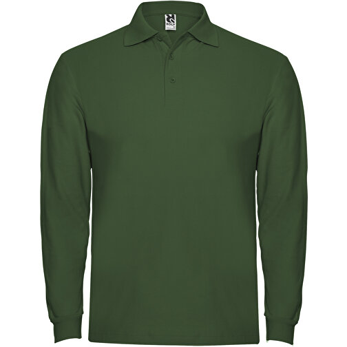Estrella Langarm Poloshirt Für Herren , dunkelgrün, Piqué Strick 100% Baumwolle, 220 g/m2, 3XL, , Bild 1