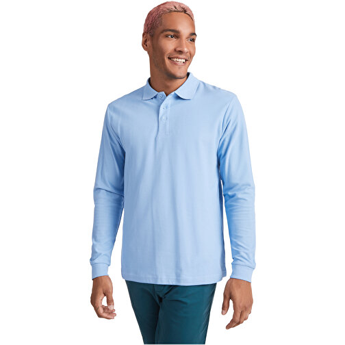 Estrella Langarm Poloshirt Für Herren , royal, Piqué Strick 100% Baumwolle, 220 g/m2, 2XL, , Bild 4