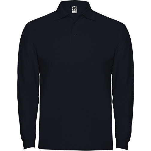 Estrella Langarm Poloshirt Für Herren , navy blue, Piqué Strick 100% Baumwolle, 220 g/m2, L, , Bild 1