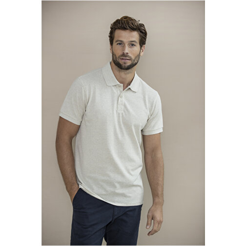 Emerald Aware™ Polo Unisex Aus Recyceltem Material , oatmeal, Piqué Strick 50% Recyclingbaumwolle, 50% Recyceltes Polyester, 200 g/m2, S, , Bild 6