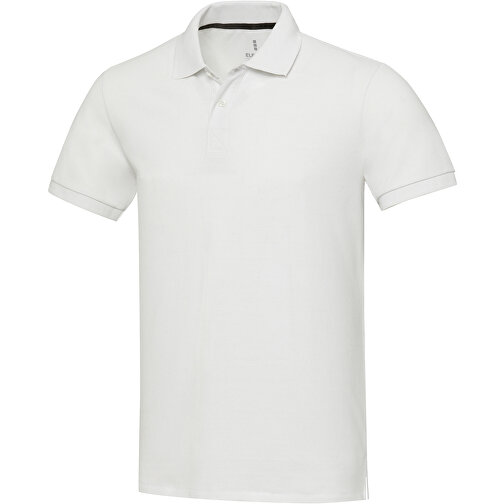 Emerald Aware™ Polo Unisex Aus Recyceltem Material , weiß, Piqué Strick 50% Recyclingbaumwolle, 50% Recyceltes Polyester, 200 g/m2, L, , Bild 1