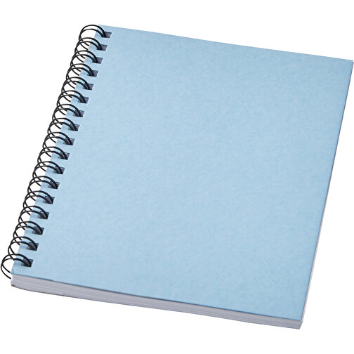 Desk-Mate® A6 Farbiges Recyceltes Notizbuch Mit Spiralbindung , hellblau, Recyceltes Papier, Karton, 14,80cm x 0,50cm x 10,50cm (Länge x Höhe x Breite), Bild 1