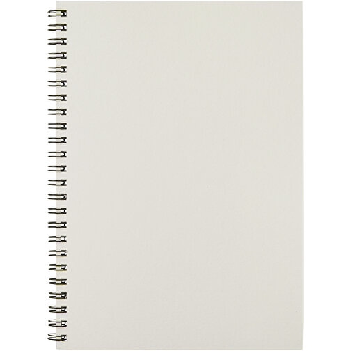 Desk-Mate® A5 Farbiges Notizbuch Mit Spiralbindung , elfenbeinweiß, Recyceltes Papier, Karton, 21,00cm x 0,50cm x 14,80cm (Länge x Höhe x Breite), Bild 3