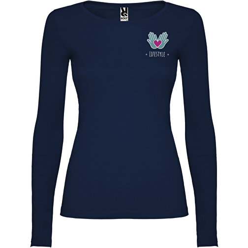 Extreme Langarmshirt Für Damen , navy blue, Single jersey Strick 100% Baumwolle, 160 g/m2, 3XL, , Bild 2