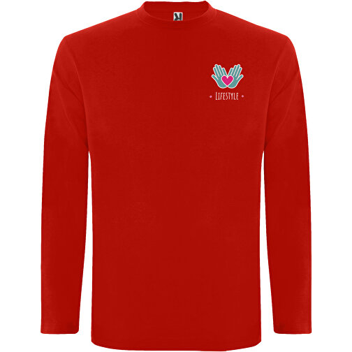 Extreme Langarmshirt Für Herren , rot, Single jersey Strick 100% Baumwolle, 160 g/m2, 3XL, , Bild 2