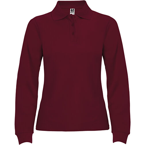 Estrella Langarm Poloshirt Für Damen , garnet, Piqué Strick 100% Baumwolle, 220 g/m2, 2XL, , Bild 1
