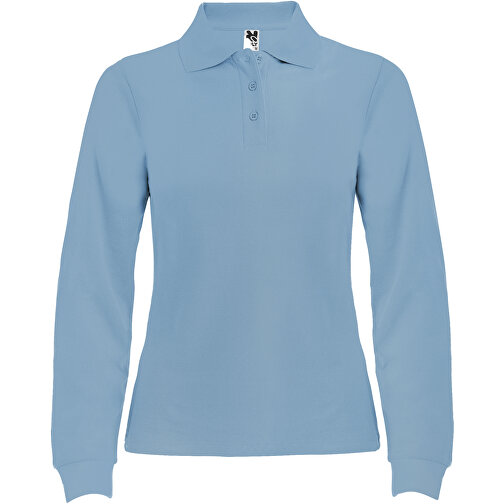 Estrella Langarm Poloshirt Für Damen , himmelblau, Piqué Strick 100% Baumwolle, 220 g/m2, L, , Bild 1