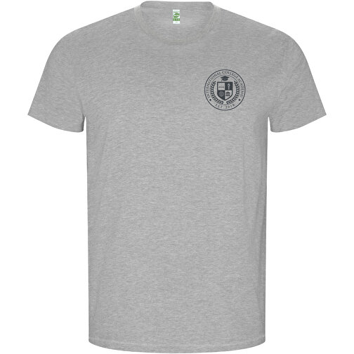 Golden T-Shirt Für Herren , marl grey, Single jersey Strick 100% Bio Baumwolle, 160 g/m2, 2XL, , Bild 2