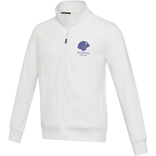 Galena Aware™ Sweatjacke Aus Recyceltem Material Unisex , weiss, Strick 50% Recyclingbaumwolle, 50% Recyceltes Polyester, 320 g/m2, XL, , Bild 2