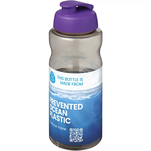 Bouteille de sport H2O Active® Eco Big Base de 1 litre à couvercle rabattable, Image 2