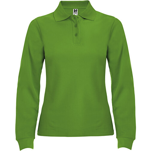 Estrella Langarm Poloshirt Für Damen , grass green, Piqué Strick 100% Baumwolle, 220 g/m2, 3XL, , Bild 1
