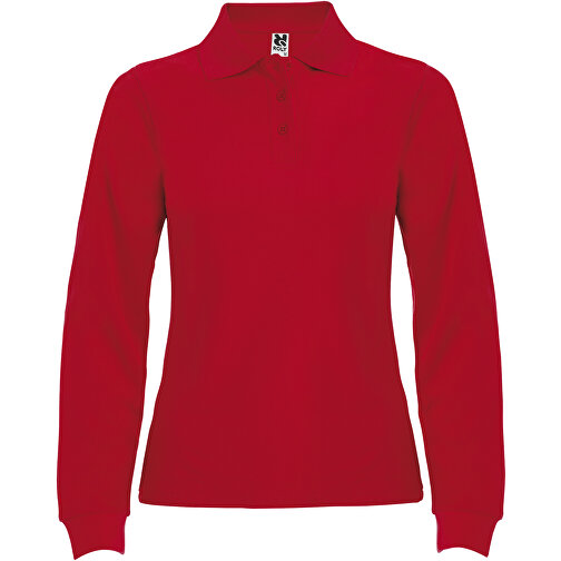 Estrella Langarm Poloshirt Für Damen , rot, Piqué Strick 100% Baumwolle, 220 g/m2, 3XL, , Bild 1