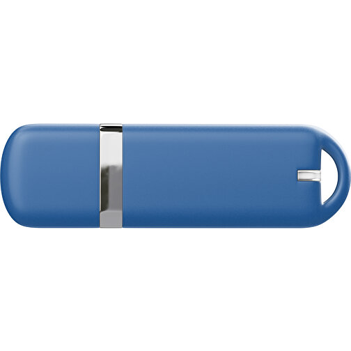 USB-Stick StylishDrive 2.0 , dunkelblau MB , 1 GB , Gummiplastik, Kunststoff MB , 6,20cm x 0,75cm x 2,00cm (Länge x Höhe x Breite), Bild 2