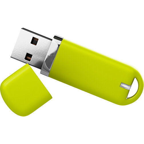 USB-Stick StylishDrive 2.0 , hellgrün MB , 1 GB , Gummiplastik, Kunststoff MB , 6,20cm x 0,75cm x 2,00cm (Länge x Höhe x Breite), Bild 1