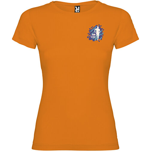 Jamaika T-Shirt Für Damen , orange, Single jersey Strick 100% Baumwolle, 155 g/m2, XL, , Bild 2