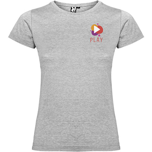 Jamaika T-Shirt Für Damen , marl grey, Single jersey Strick 100% Baumwolle, 155 g/m2, L, , Bild 2