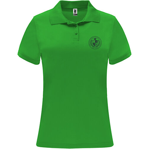 Monzha Sport Poloshirt Für Damen , green fern, Piqué Strick 100% Polyester, 150 g/m2, L, , Bild 2