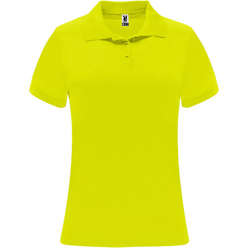 Monzha Sport Poloshirt Für Damen , fluor yellow, Piqué Strick 100% Polyester, 150 g/m2, XL, , Bild 1