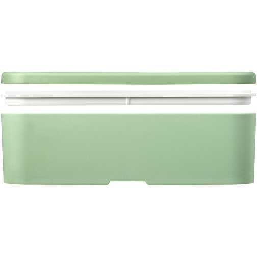 MIYO Renew Lunchbox , seaglass green / kieselgrau, 75% PP Kunststoff, 25% Zuckerrohr Biokunststoff, 18,00cm x 6,00cm x 11,00cm (Länge x Höhe x Breite), Bild 6