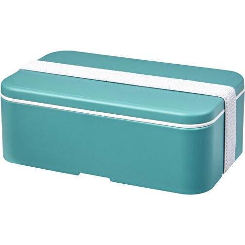 MIYO Renew Lunchbox , riffblau / blau, 75% PP Kunststoff, 25% Zuckerrohr Biokunststoff, 18,00cm x 6,00cm x 11,00cm (Länge x Höhe x Breite), Bild 1