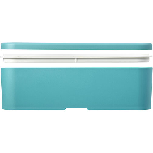 MIYO Renew Lunchbox , riffblau / blau, 75% PP Kunststoff, 25% Zuckerrohr Biokunststoff, 18,00cm x 6,00cm x 11,00cm (Länge x Höhe x Breite), Bild 6