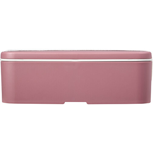 MIYO Renew Lunchbox , rosa / weiß, 75% PP Kunststoff, 25% Zuckerrohr Biokunststoff, 18,00cm x 6,00cm x 11,00cm (Länge x Höhe x Breite), Bild 3