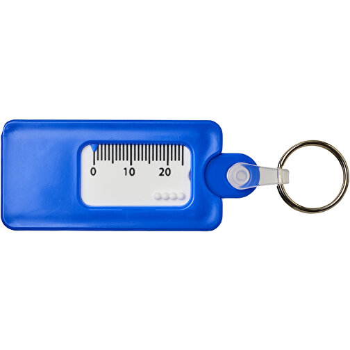 Kym Reifenprofilmesser Schlüsselanhänger Aus Recyceltem Material , blau, Recycelter HIPS Kunststoff, Metall, 6,90cm x 0,60cm x 2,90cm (Länge x Höhe x Breite), Bild 3