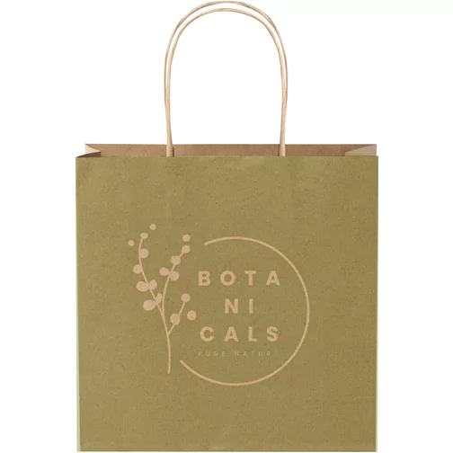 Sac en papier Kraft 120 g/m2avec poignées torsadées, petite taille, Image 2