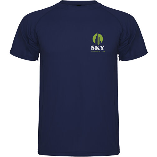 Montecarlo Sport T-Shirt Für Herren , navy blue, Piqué Strick 100% Polyester, 150 g/m2, S, , Bild 2