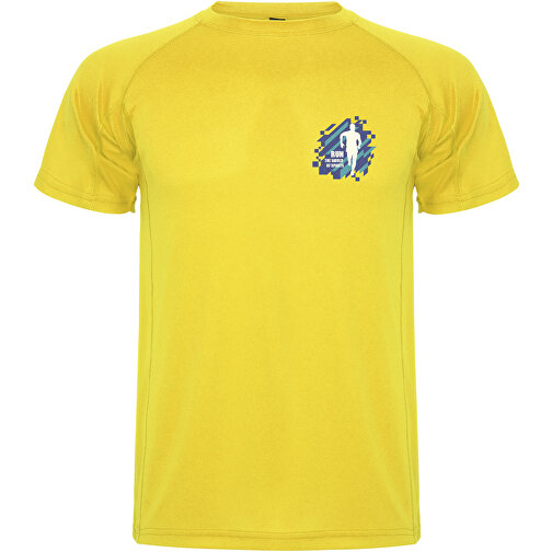Montecarlo Sport T-Shirt Für Herren , gelb, Piqué Strick 100% Polyester, 150 g/m2, XL, , Bild 2