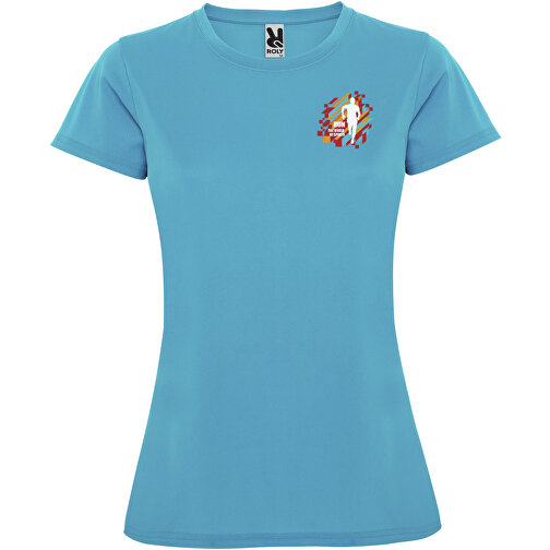 Montecarlo Sport T-Shirt Für Damen , türkis, Piqué Strick 100% Polyester, 150 g/m2, 2XL, , Bild 2