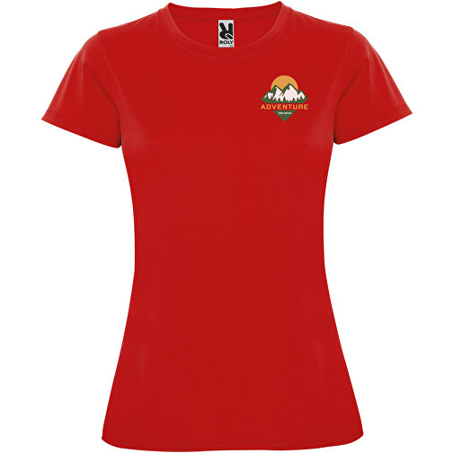 Montecarlo Sport T-Shirt Für Damen , rot, Piqué Strick 100% Polyester, 150 g/m2, L, , Bild 2