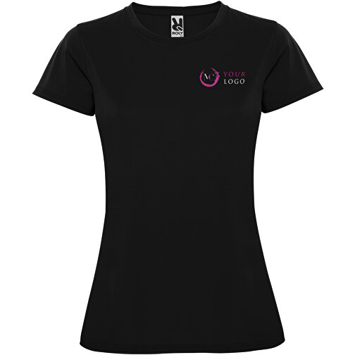 Montecarlo Sport T-Shirt Für Damen , schwarz, Piqué Strick 100% Polyester, 150 g/m2, 2XL, , Bild 2