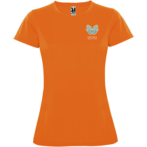 Montecarlo Sport T-Shirt Für Damen , fluor orange, Piqué Strick 100% Polyester, 150 g/m2, XL, , Bild 2