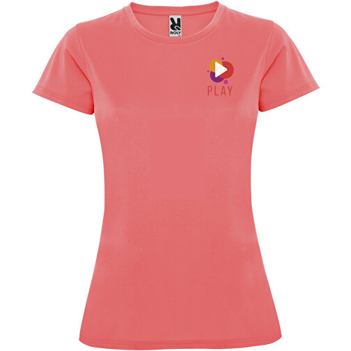 Montecarlo Sport T-Shirt Für Damen , fluor coral, Piqué Strick 100% Polyester, 150 g/m2, XL, , Bild 2