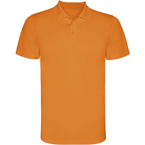 Monzha Sport Poloshirt Für Herren , fluor orange, Piqué Strick 100% Polyester, 150 g/m2, L, , Bild 1