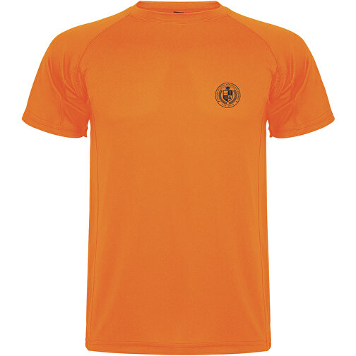 Montecarlo Sport T-Shirt Für Kinder , fluor orange, Piqué Strick 100% Polyester, 150 g/m2, 8, , Bild 2