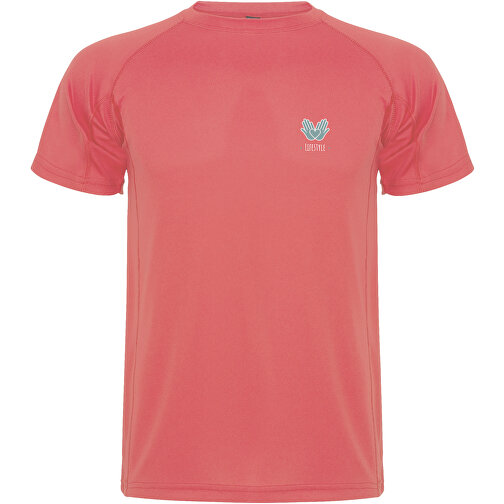 Montecarlo Sport T-Shirt Für Kinder , fluor coral, Piqué Strick 100% Polyester, 150 g/m2, 4, , Bild 2