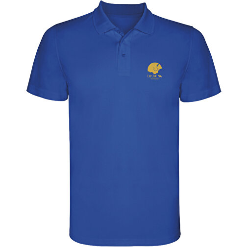 Monzha Sport Poloshirt Für Kinder , royal, Piqué Strick 100% Polyester, 150 g/m2, 12, , Bild 2