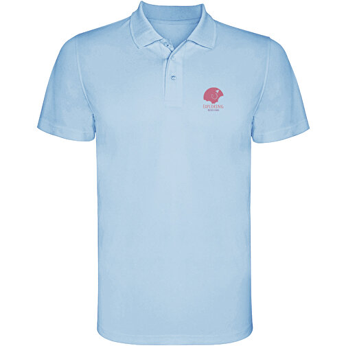 Monzha Sport Poloshirt Für Kinder , himmelblau, Piqué Strick 100% Polyester, 150 g/m2, 12, , Bild 2