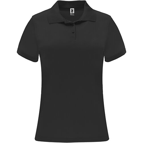 Monzha Sport Poloshirt Für Damen , schwarz, Piqué Strick 100% Polyester, 150 g/m2, XL, , Bild 1