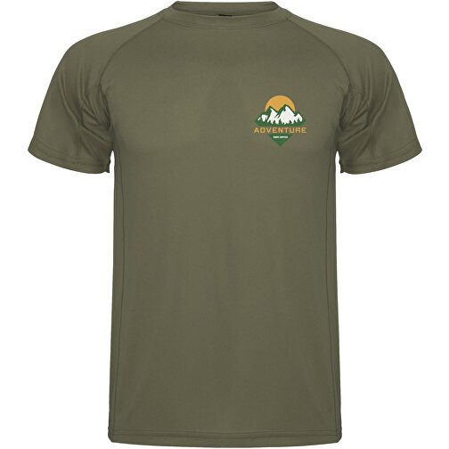 Montecarlo Sport T-Shirt Für Herren , militar green, Piqué Strick 100% Polyester, 150 g/m2, XL, , Bild 2