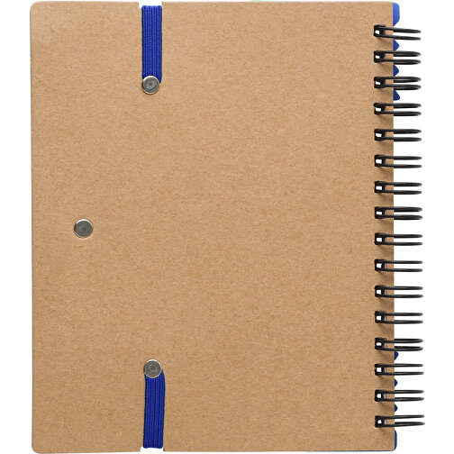 Notizbuch Aus Karton Angela , blau, Papier, Recyclingpapier, 14,80cm x 1,70cm x 12,80cm (Länge x Höhe x Breite), Bild 1