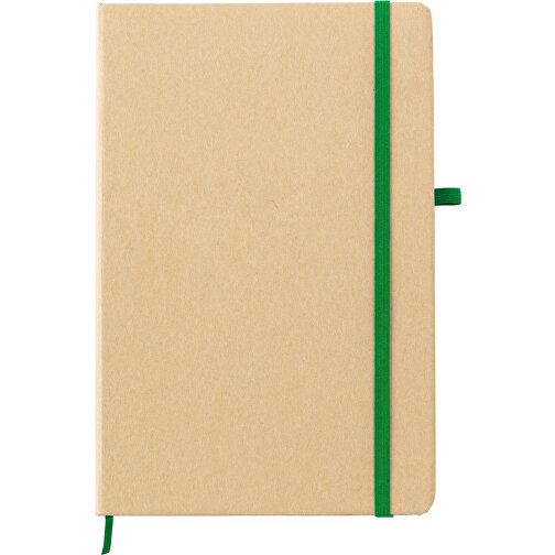 Notizbuch Aus Papier Cora , grün, Papier, 21,00cm x 1,20cm x 14,00cm (Länge x Höhe x Breite), Bild 1