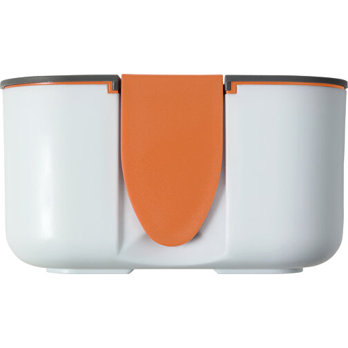Brotdose(850 Ml) Aus Silikon Und Kunststoff Veronica , orange, Plastik, PP, 19,00cm x 6,50cm x 11,50cm (Länge x Höhe x Breite), Bild 1