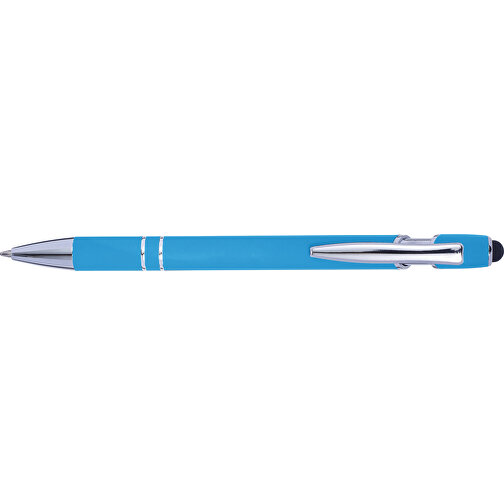 Kugelschreiber Mit Touchfunktion Primo , hellblau, Aluminium, Metall, Kautschuk, , Bild 1